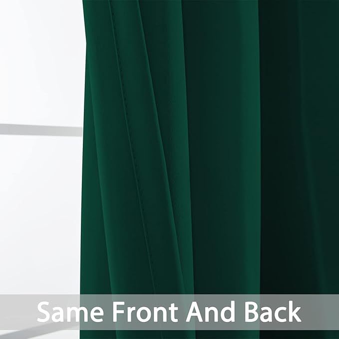 Yakamok Dark Green Blackout Curtains - Image 3