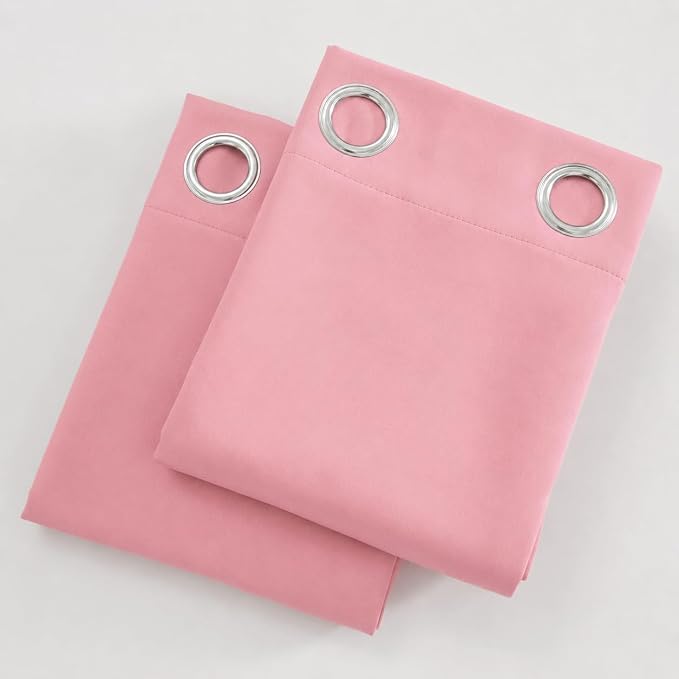 Baby Pink Bedroom Blackout Curtains/52 x 84 Inch Long/Set of 2 Curtain - Image 9