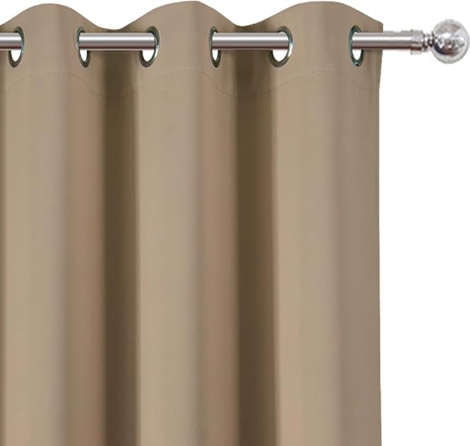 LEMOMO Natural Thermal Blackout Curtains/42 x 95 Inch/Set of 2 Panels Room - Image 5