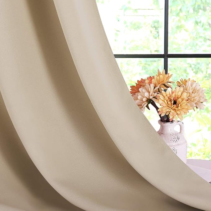 NICETOWN Room Darkening Window Curtain Panels, Thermal Insulated Grommet Room - Image 5