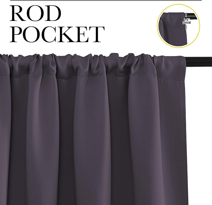 NICETOWN Kitchen Curtains, Short Blackout Drapes, Thermal Insulated Blackout - Image 2