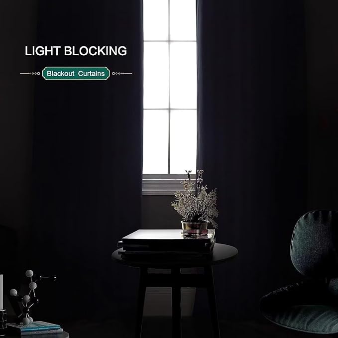 Joydeco Blackout Curtains for Bedroom 90 inch Long 2 Panels, Thermal Insulated - Image 4