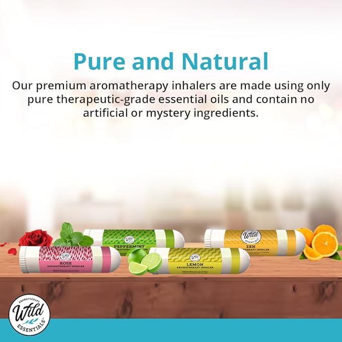 Wild Essentials 3 Pack of Appetite Craving Control Aromatherapy Nasal Inhalers Made with Therapeutic Grade Essential Oils to Help Keep The Hunger Cravings Away