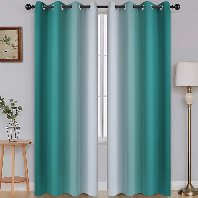 SimpleHome Ombre Room Darkening Curtains 82 inches Length by SimpleHome