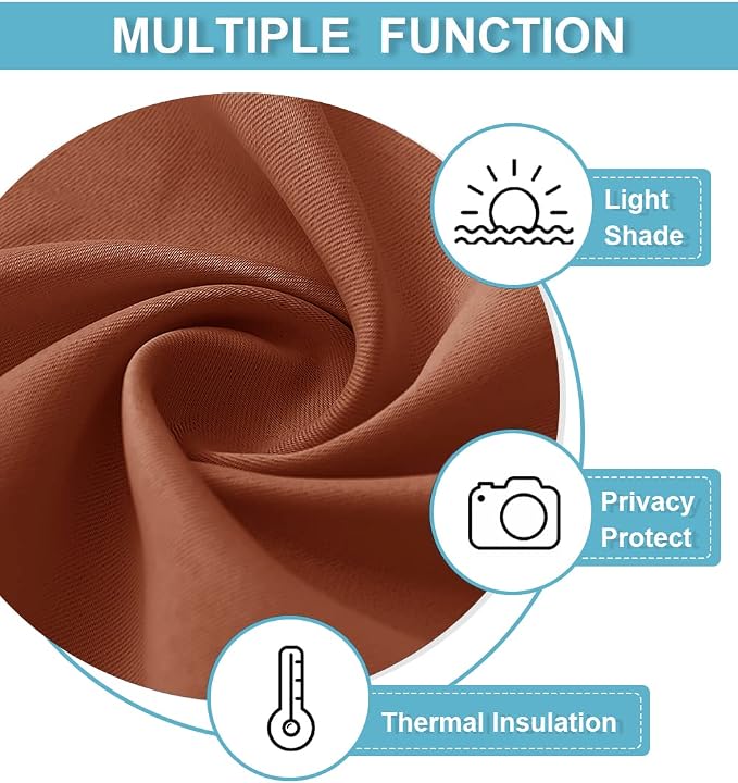 RYB HOME Cafe Blackout Curtains 24 inch Length, RV Curtains - Image 5