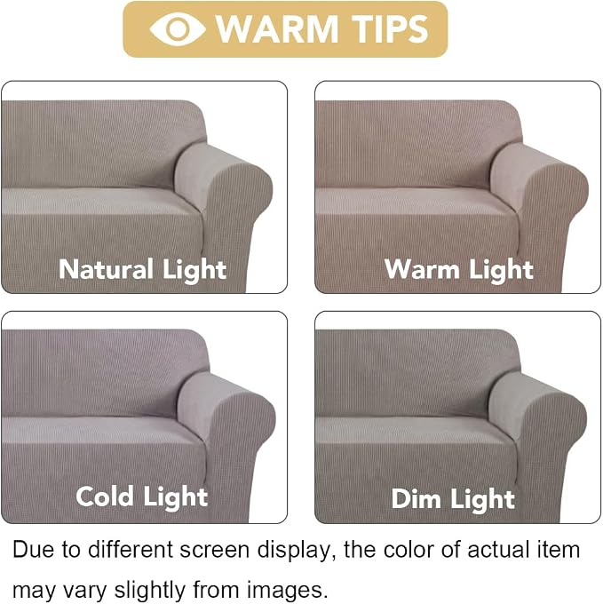 H.VERSAILTEX Stretch Oversized Couch Cover 1 Piece Sofa Slipcovers - Image 3