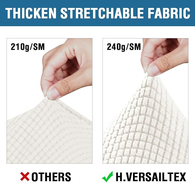 H.VERSAILTEX 3 Piece Stretch Sofa Covers - Image 3