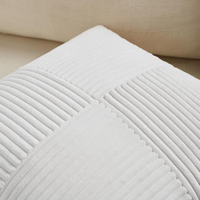 Fancy Homi 2 Packs White Lumbar Decorative Throw Pillow Covers 14x24 Inch - Image 4