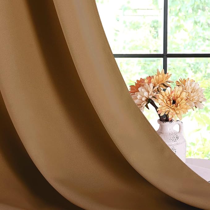 NICETOWN Kitchen Curtain Panels Blackout Draperies, 1 Pair, 34 by 60-Inch - Image 6