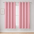 Pink Thermal Blackout Curtains/52 x 54 Inch/Set of 2 Panels Room Darkening by Lemomo