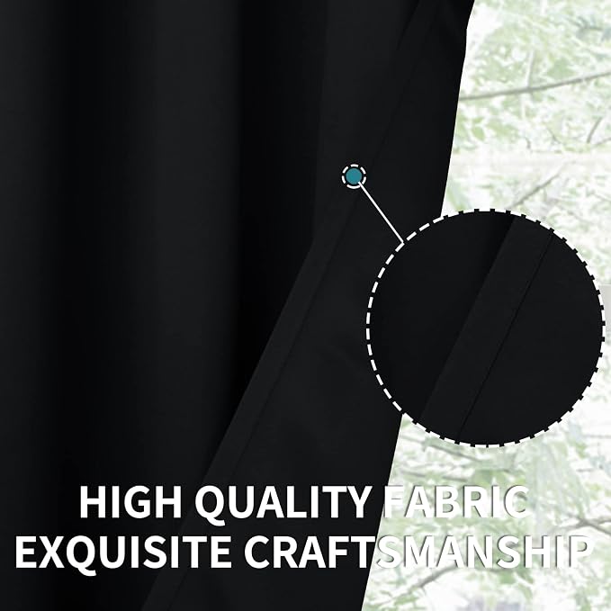BGment Black Blackout Curtains for Living Room - Image 7