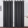 Dark Grey Thermal Blackout Curtains/52 x 95 Inch/Set of 2 Panels Room Darkening by Lemomo