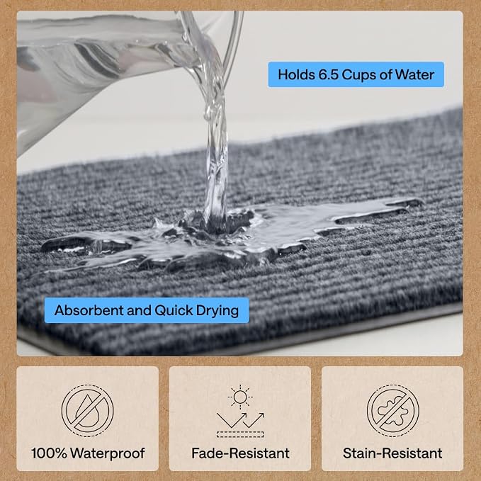 GORILLA GRIP Waterproof Traffic Guard Door Mat, Indoor Outdoor Durable Entryway - Image 5