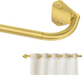 GXOACKJ Gold Curtain Rods for Windows 48 to 84 inch, 5/8 inch Adjustable Wrap by GXOACKJ