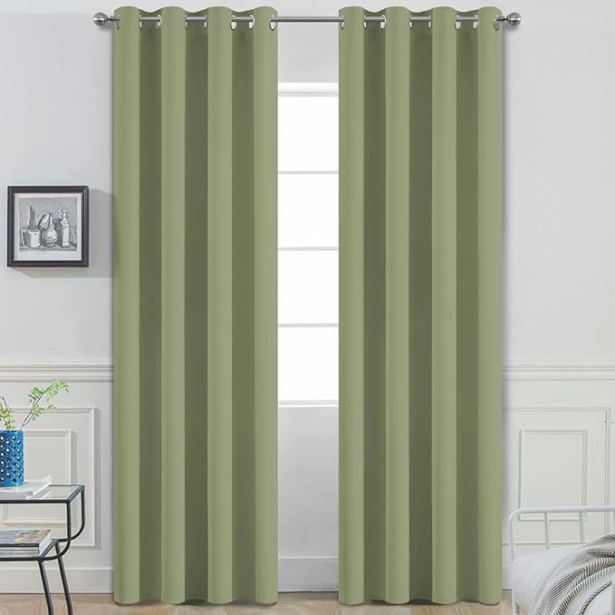 Yakamok 90 Inch Long Blackout Curtains Room Darkening Thermal Insulated by Yakamok