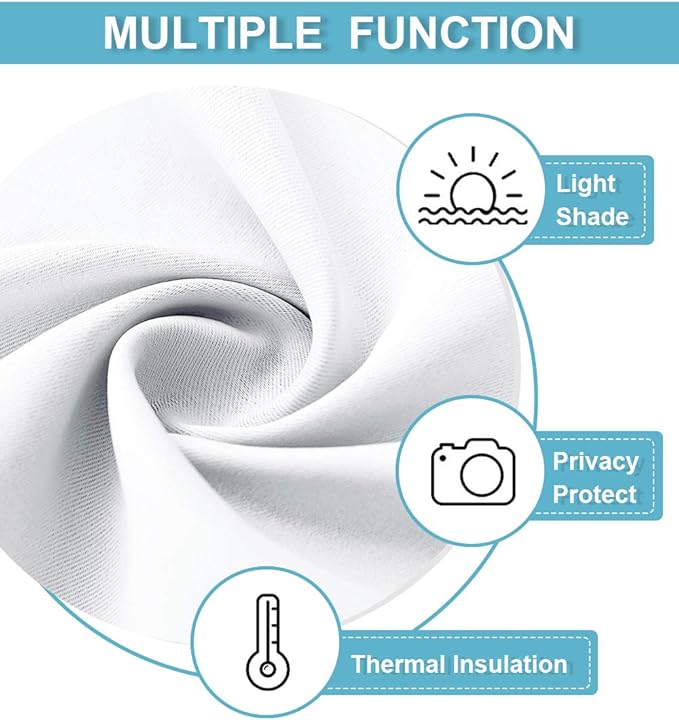 RYB HOME Blackout Curtains for Bedroom 102 inches Long, Privacy Thermal - Image 2