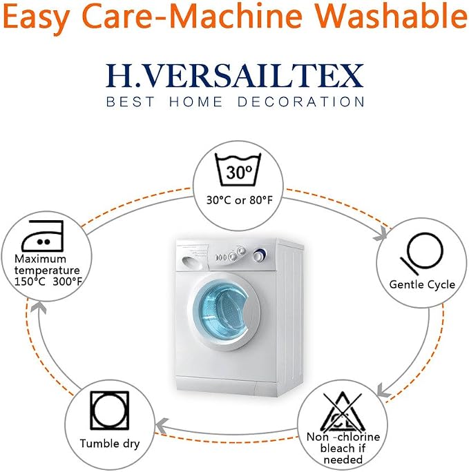H.VERSAILTEX Insulated Thermal Blackout 72-Inch Long Grey Curtain Panels Pair - Image 9