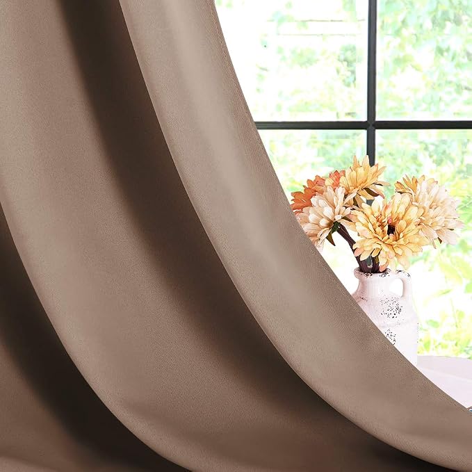 NICETOWN Window Draperies Blackout Curtain Panels, Window Treatment Thermal - Image 6