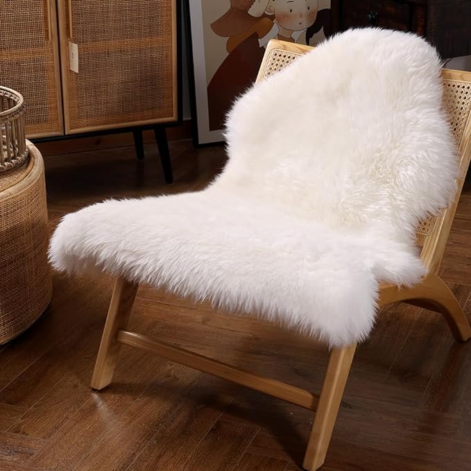 IRIWOOL Premium Genuine Fur Sheepskin Rug Real Australia Sheepskin Natural by IRIWOOL