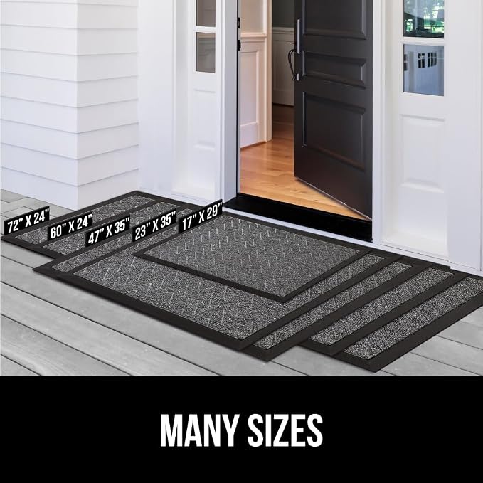 GORILLA GRIP 100% Waterproof All-Season WeatherMAX Doormat 35x23, US Designed - Image 8