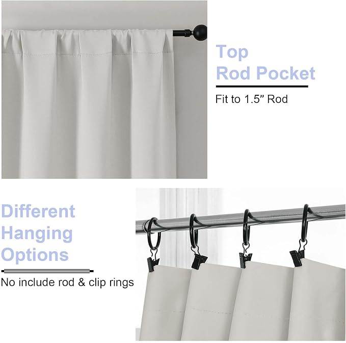 Simplebrand Ava Natural Blackout Curtains - Image 4