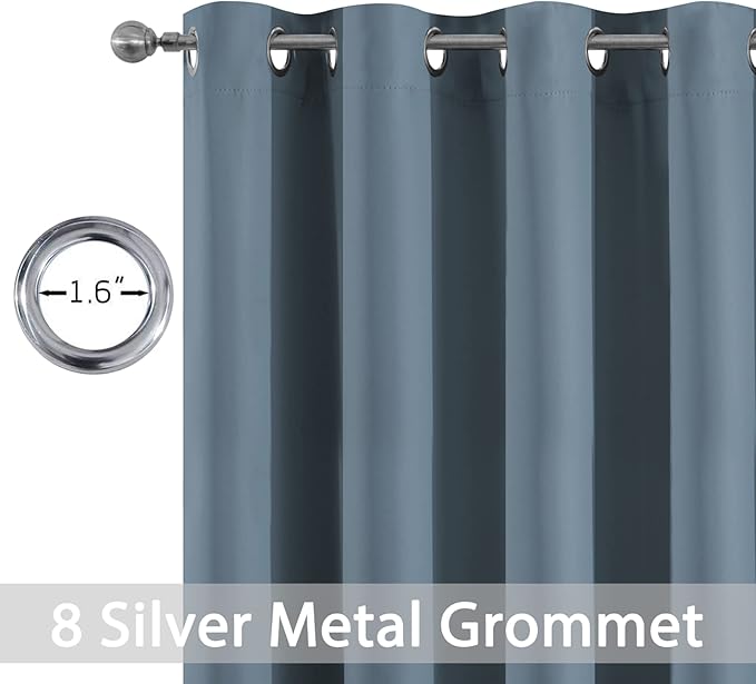 Yakamok Light Blocking Room Darkening Thermal Curtain Panels Blackout Curtains - Image 3