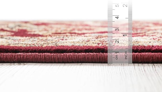 Rugs.com Aditi Collection Rug – 4x6 Oval Red Medium-Pile Rug Perfect - Image 6