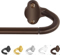 TVWOO Bronze Wrap Around Curtain Rods:5/8 Inch Blackout Adjustable Window by TVWOO
