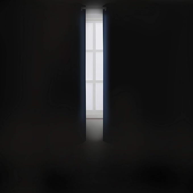 Navy Blue Blackout Curtains 42 x 63 Inch Length/Set of 2 Curtain Panels/Thermal - Image 3