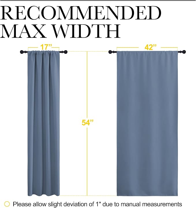NICETOWN Kitchen Curtains, Short Blackout Curtains & Drapes, Small Window Rod - Image 7