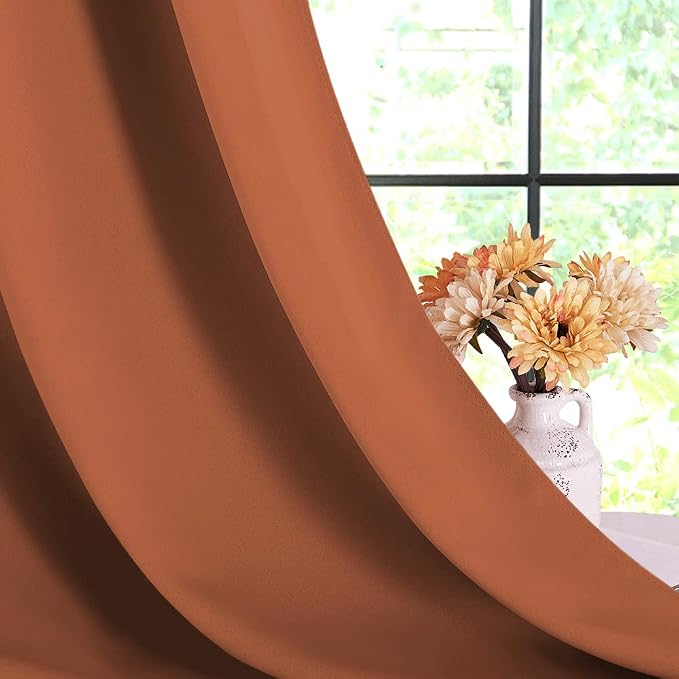 NICETOWN Valances for Windows, Elegant Room Darkening Grommet Half Window - Image 4