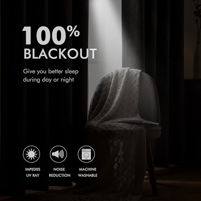 MIULEE Linen Textured 90 Inches Curtains - Image 3