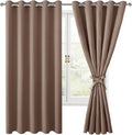 Grommet Blackout Curtains for Bedroom, 60 x 72 Inches, Cappuccino | Thermal by Hiasan