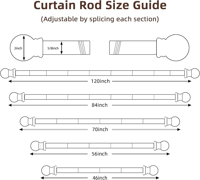 SMODBRODRE Curtain Rods for Window 32 to 78 - Image 3