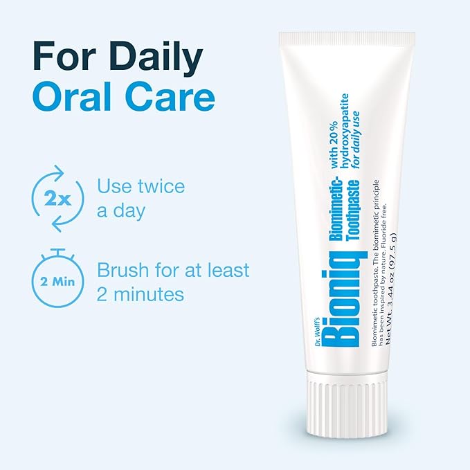Bioniq Classic Biomimetic Toothpaste with 20 Percent Hydroxyapatite for Daily Use, 3.44 Ounce (Pack of 3)