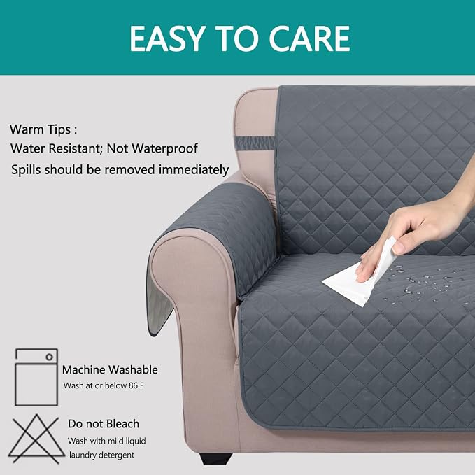 U-NICE HOME Large Sofa Cover Reversible Couch Cover - Image 5