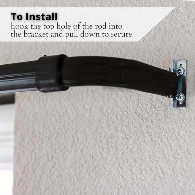 Blu-Pier Tech Heavy Duty Single Rod, Lock Seam Curtain Rod 18 to 28-Inch - Image 9