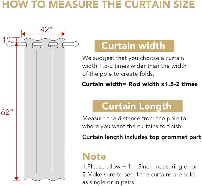 H.VERSAILTEX Blackout Curtains for Bedroom Thermal Insulated Room Darkening Living Room Curtains 63 Inch Long Grommet Privacy Protection Window Curtain Panels/Drapes for Nursery, 2 Panels, Olive