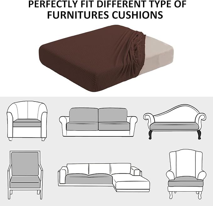 Water-Repellent Sofa Cushion Slipcovers Stretch Camper Dinette Cushion Covers - Image 7