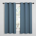 NICETOWN Smoky Blue Blackout Curtains 63 inches Length by NICETOWN