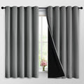 Yakamok 100% Grey Blackout Curtains by Yakamok