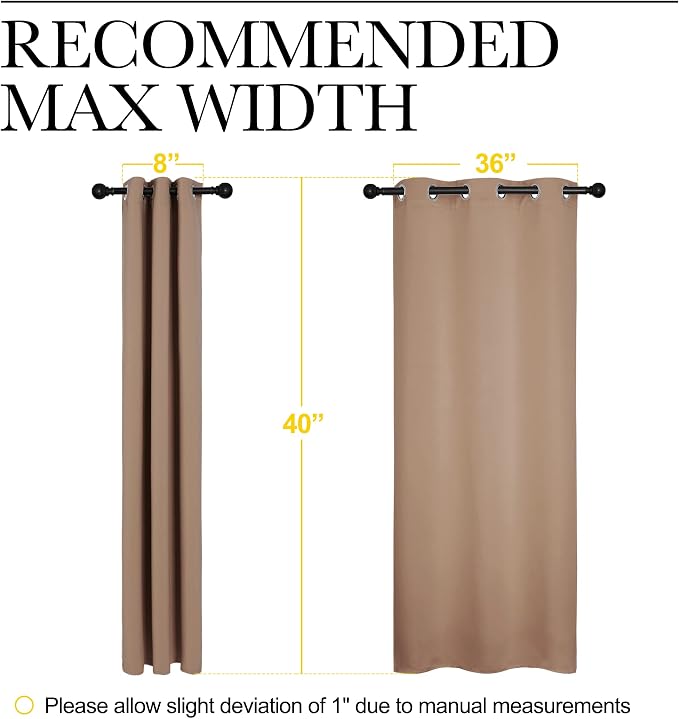 NICETOWN Room Darkening Curtain Panels - Image 7