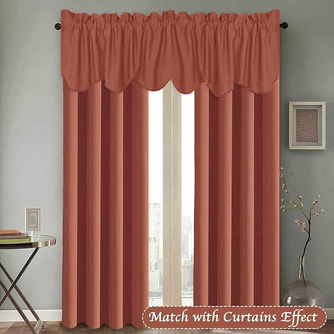 H.VERSAILTEX 4 Panels Blackout Curtain Valances - Image 2