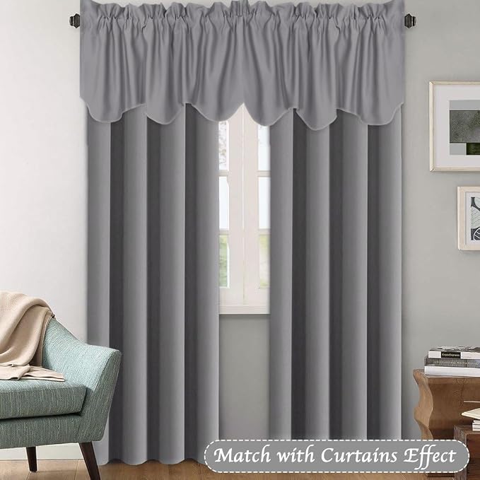 H.VERSAILTEX 4 Panels Blackout Curtain Valances - Image 2