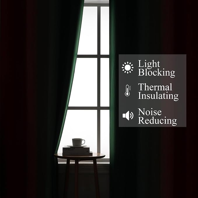 Estelar Textiler Red and Green Christmas Blackout Curtains - Image 3
