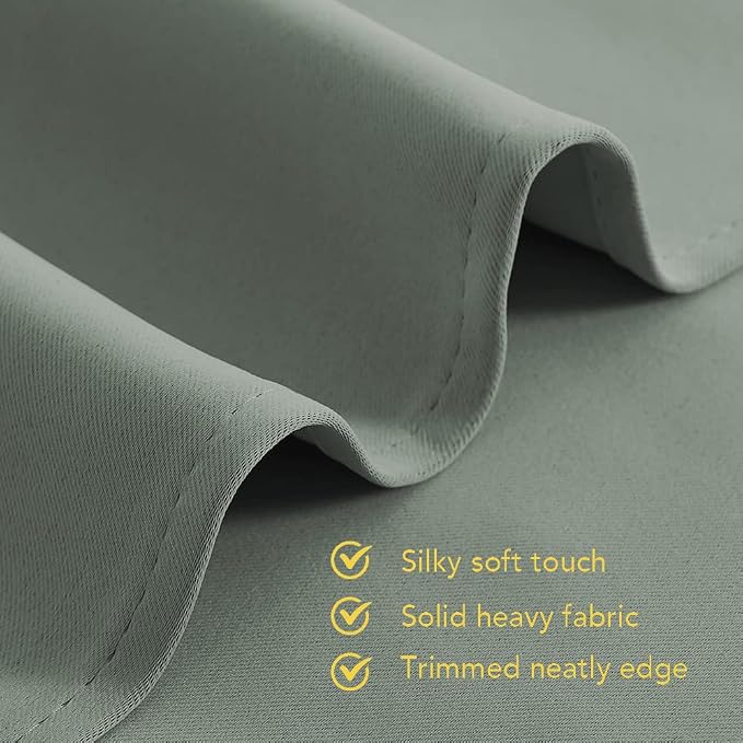 NICETOWN Sage Green Blackout Curtains Panels - Image 5