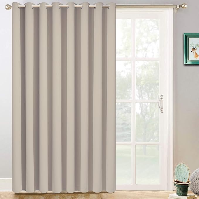 Yakamok 100% Blackout Extra Wide Patio Sliding Door Curtains, Grommet Thermal by Yakamok