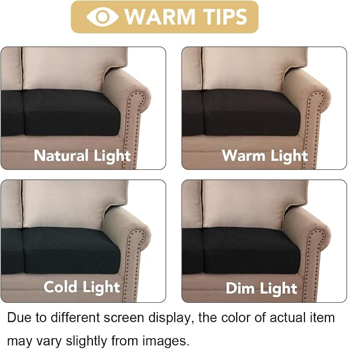 H.VERSAILTEX Super Stretch Individual Seat Sofa Covers Couch Slipcover Sets - Image 7