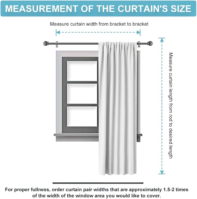 RYB HOME Curtains for Bedroom Living Room 63 inches Long, Thermal Insulated - Image 7