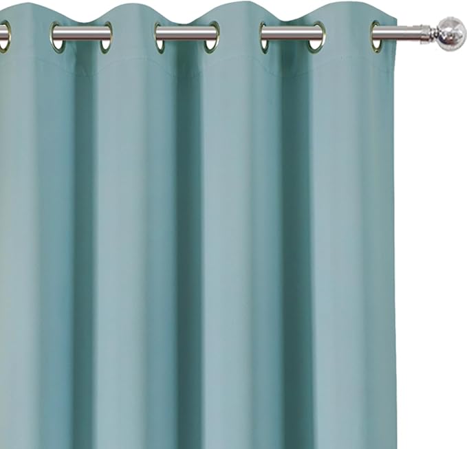 LEMOMO Stone Blue Thermal Blackout Curtains/52 x 72 Inch/Set of 2 Panels Room - Image 6